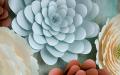 Interiör bröllopsmodellering designa papier-maché fotozon från blommor wellpapp DIY fotozon från slöja