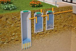 Rezervuari septik i bërë nga unaza betoni sipas Ratnikov